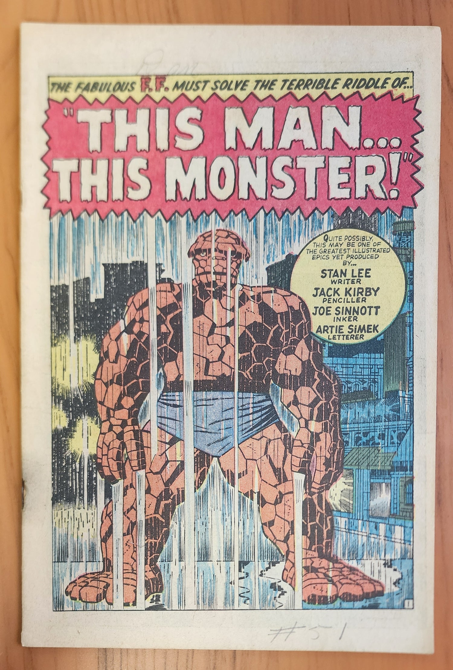 FANTASTIC FOUR #51 1966 (1ST APP NEGATIVE ZONE) Fantastic Four MARVEL COMICS