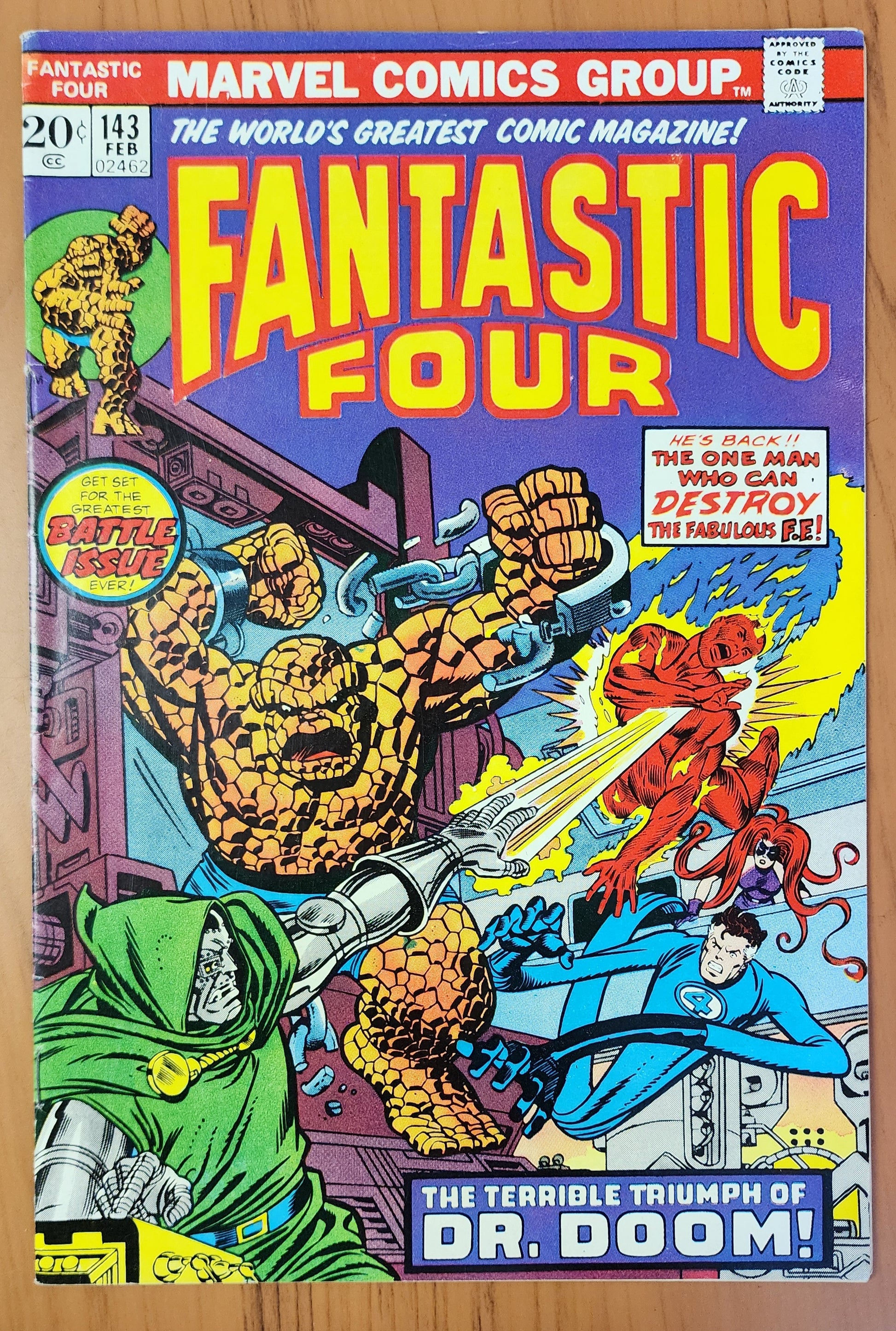 FANTASTIC FOUR #143 1974 Fantastic Four MARVEL COMICS
