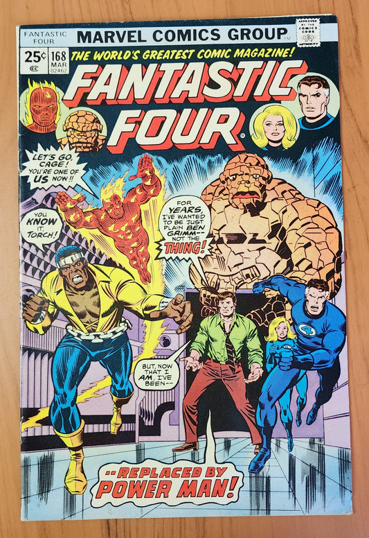 FANTASTIC FOUR #168 1975 (POWER MAN JOINS TEAM) Fantastic Four MARVEL COMICS