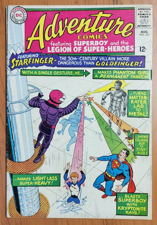 ADVENTURE COMICS #335 1965 (1ST APP STARFINGER) Adventure Comics DC COMICS
