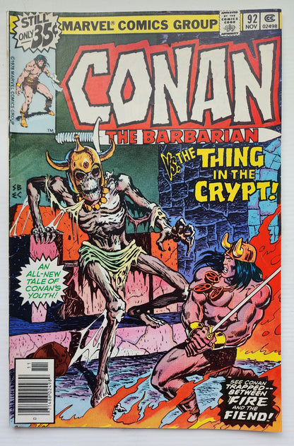 CONAN THE BARBARIAN #92 1978 Conan MARVEL COMICS