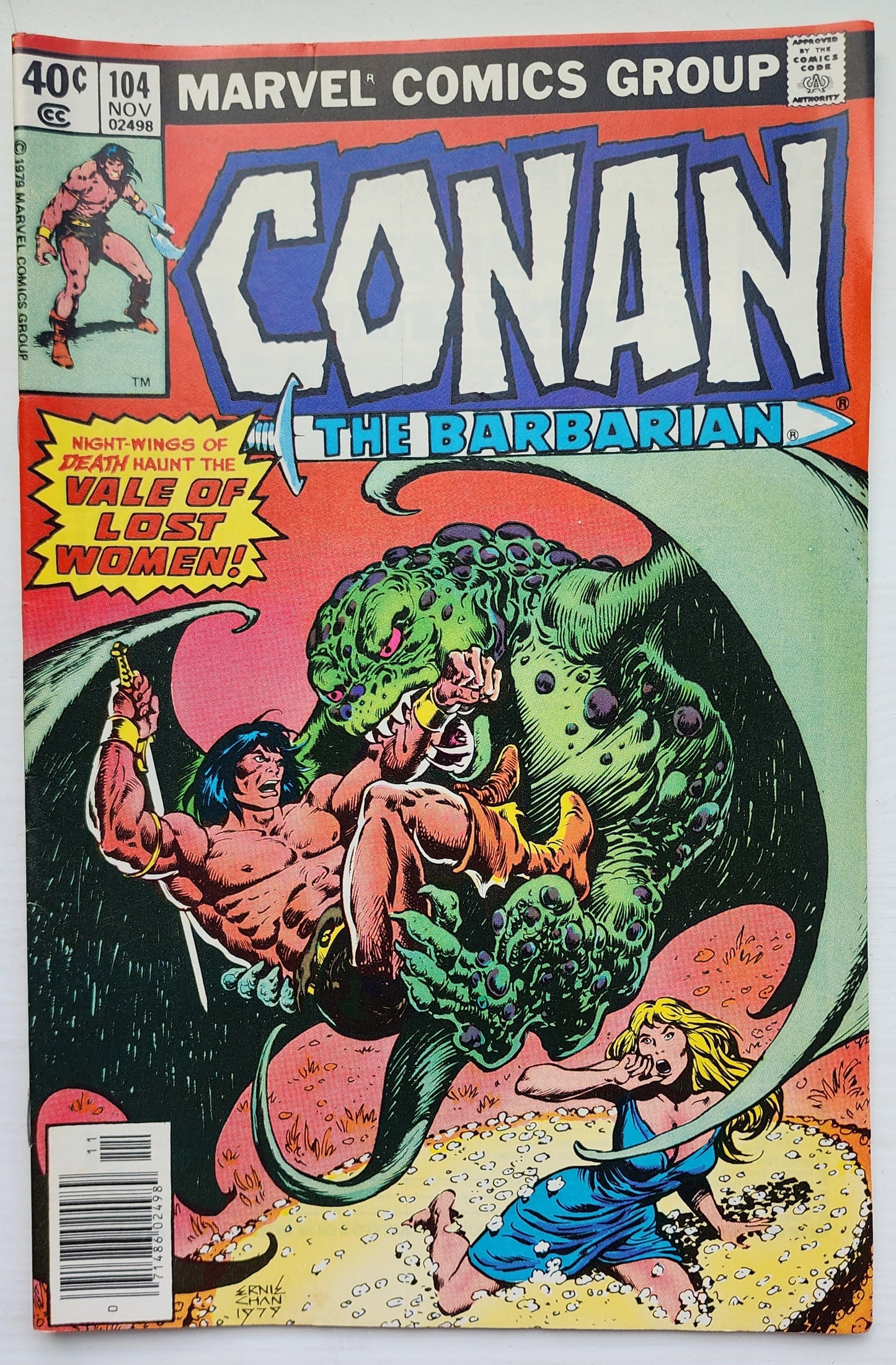 CONAN THE BARBARIAN #104 1979 NEWSSTAND Conan MARVEL COMICS