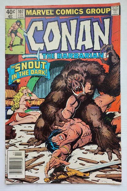 CONAN THE BARBARIAN #107 1980 NEWSSTAND Conan MARVEL COMICS