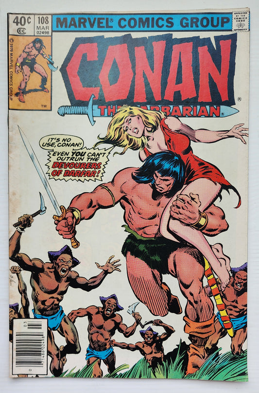 CONAN THE BARBARIAN #108 1980 NEWSSTAND Conan MARVEL COMICS