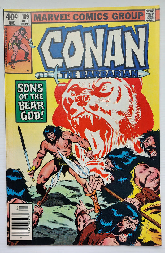 CONAN THE BARBARIAN #109 1980 NEWSSTAND Conan MARVEL COMICS