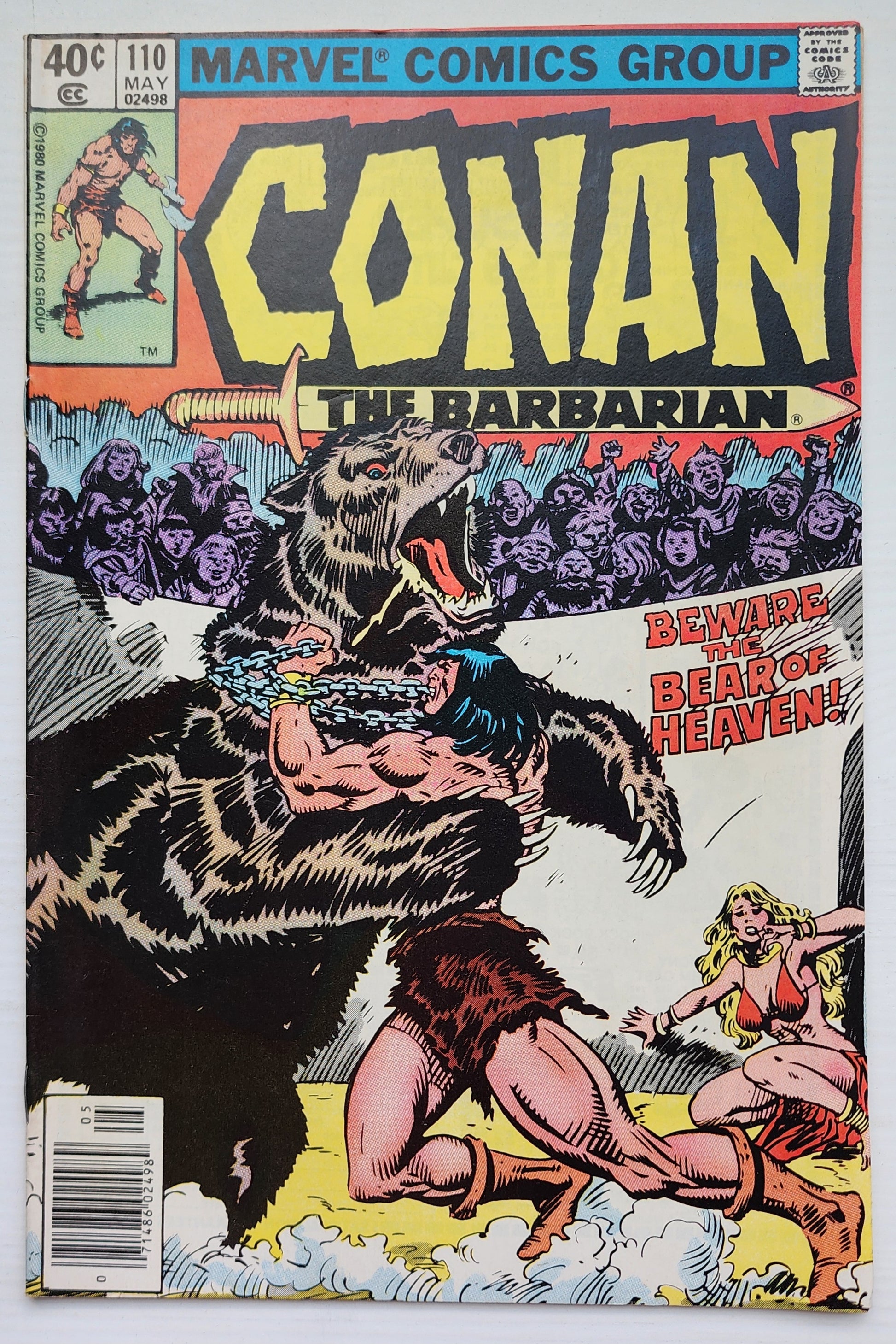 CONAN THE BARBARIAN #110 1980 NEWSSTAND Conan MARVEL COMICS