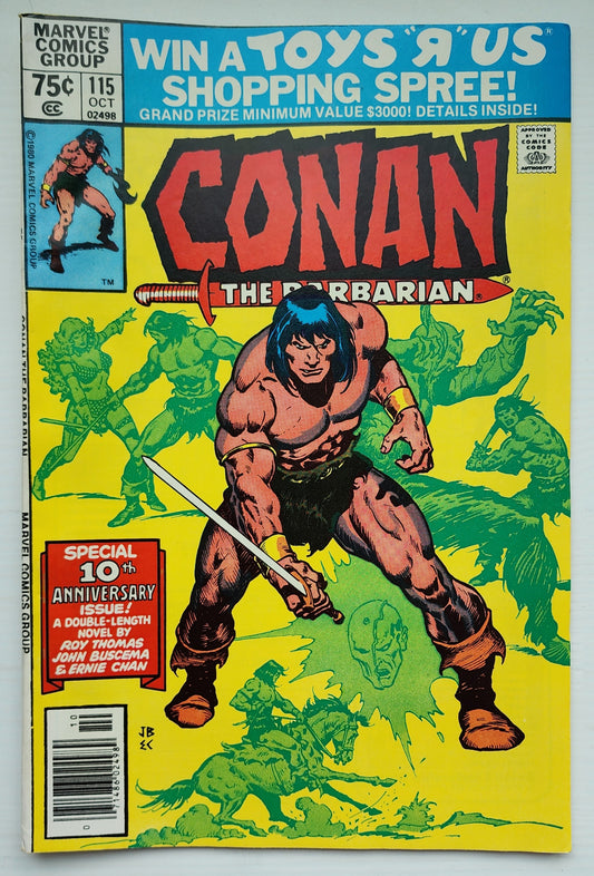 CONAN THE BARBARIAN #115 1980 NEWSSTAND Conan MARVEL COMICS