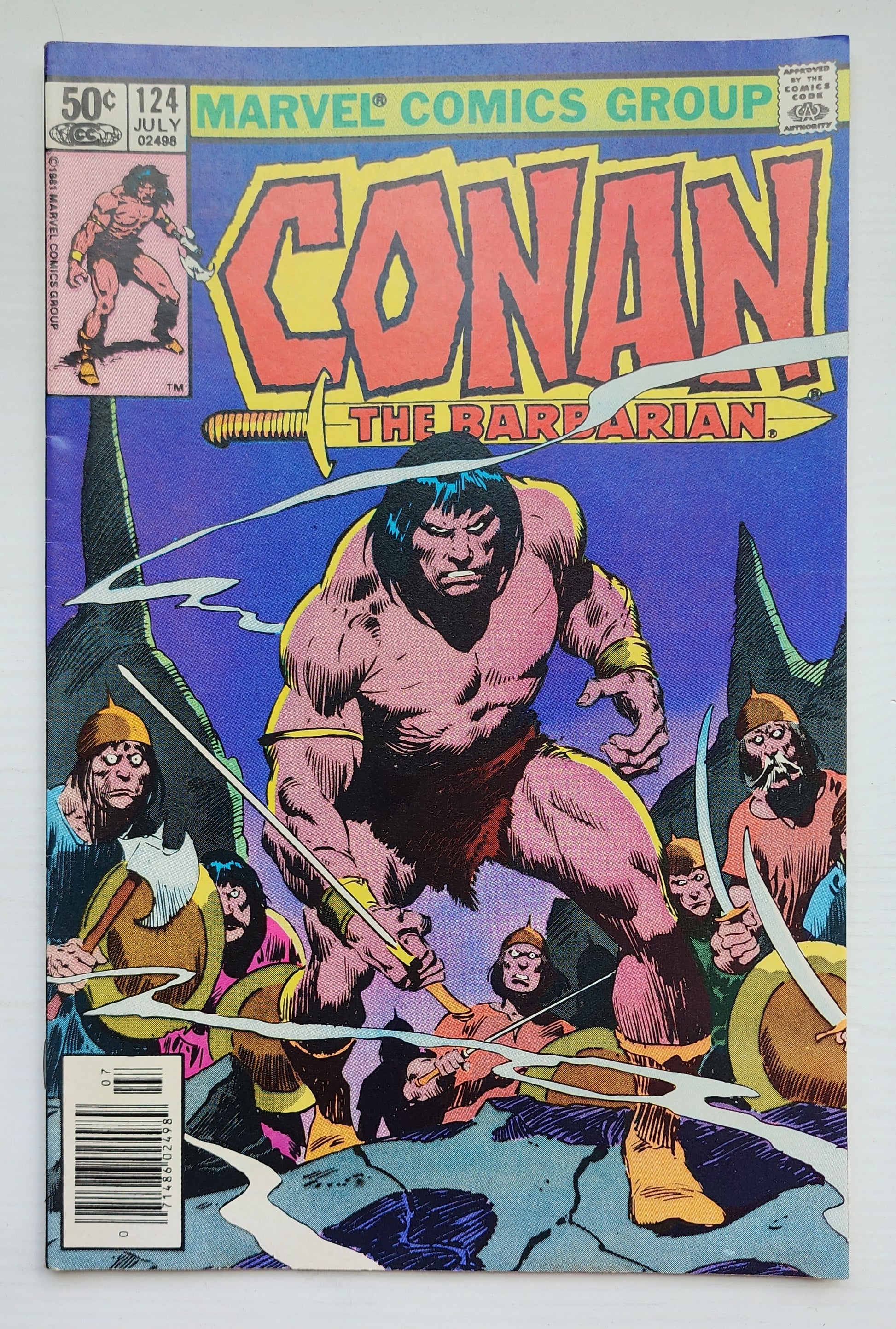 CONAN THE BARBARIAN #124 1981 NEWSSTAND Conan MARVEL COMICS