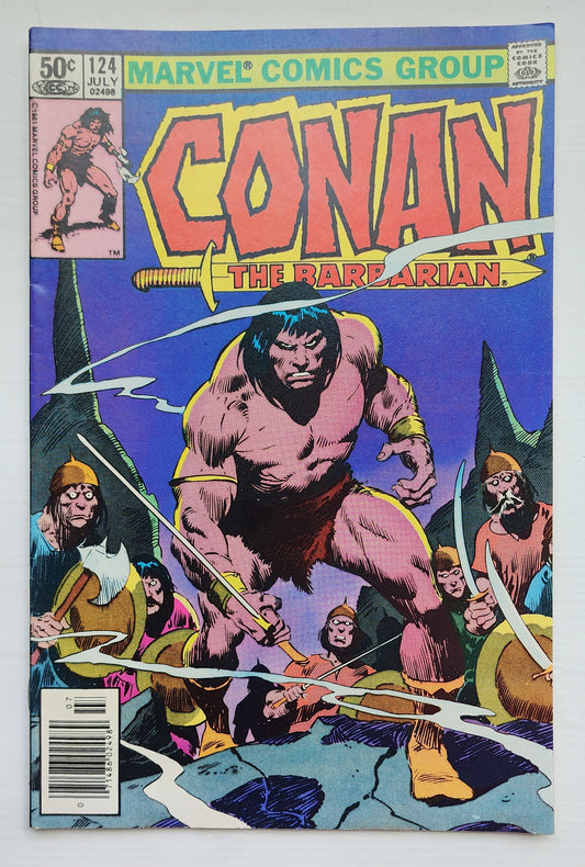 CONAN THE BARBARIAN #124 1981 NEWSSTAND Conan MARVEL COMICS