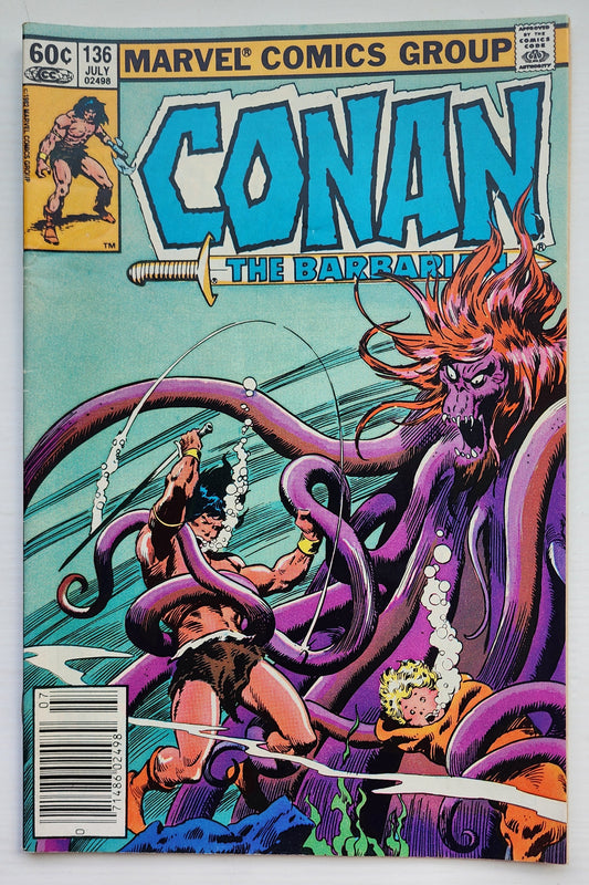 CONAN THE BARBARIAN #136 1982 NEWSSTAND Conan MARVEL COMICS