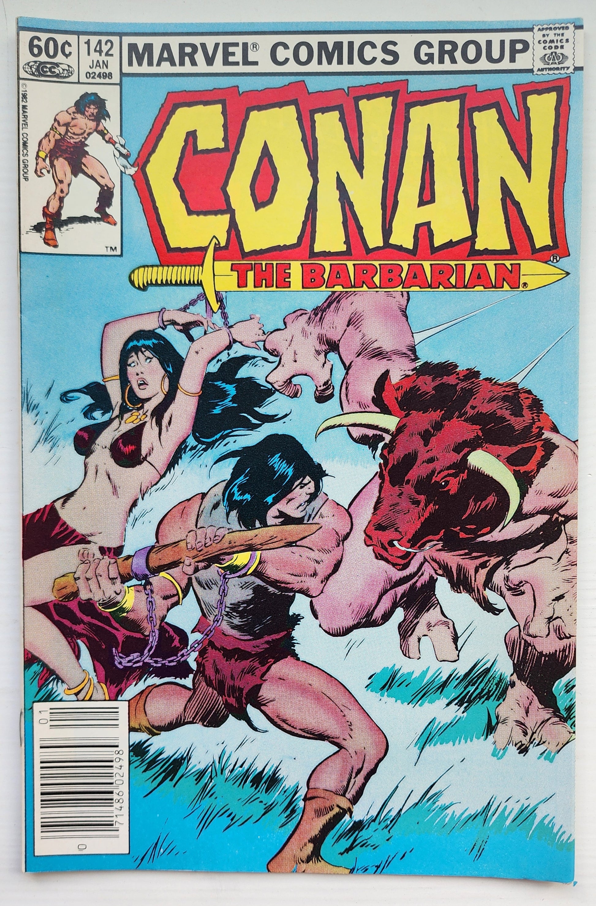 CONAN THE BARBARIAN #142 1983 NEWSSTAND Conan MARVEL COMICS