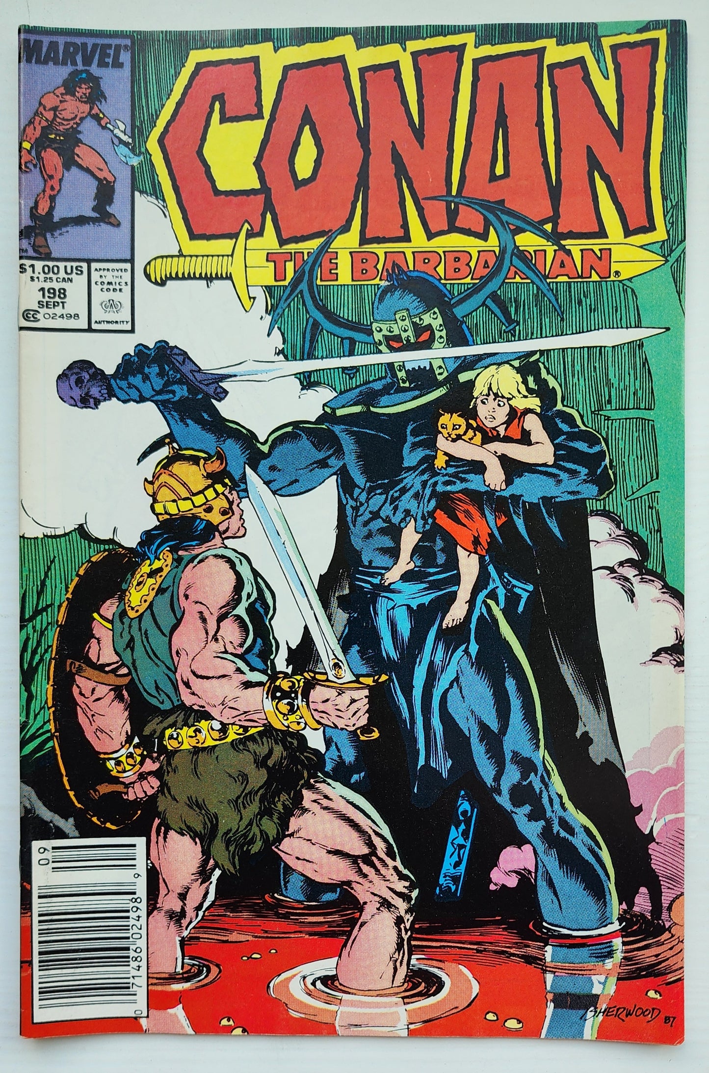 CONAN THE BARBARIAN #198 1987 NEWSSTAND Conan MARVEL COMICS