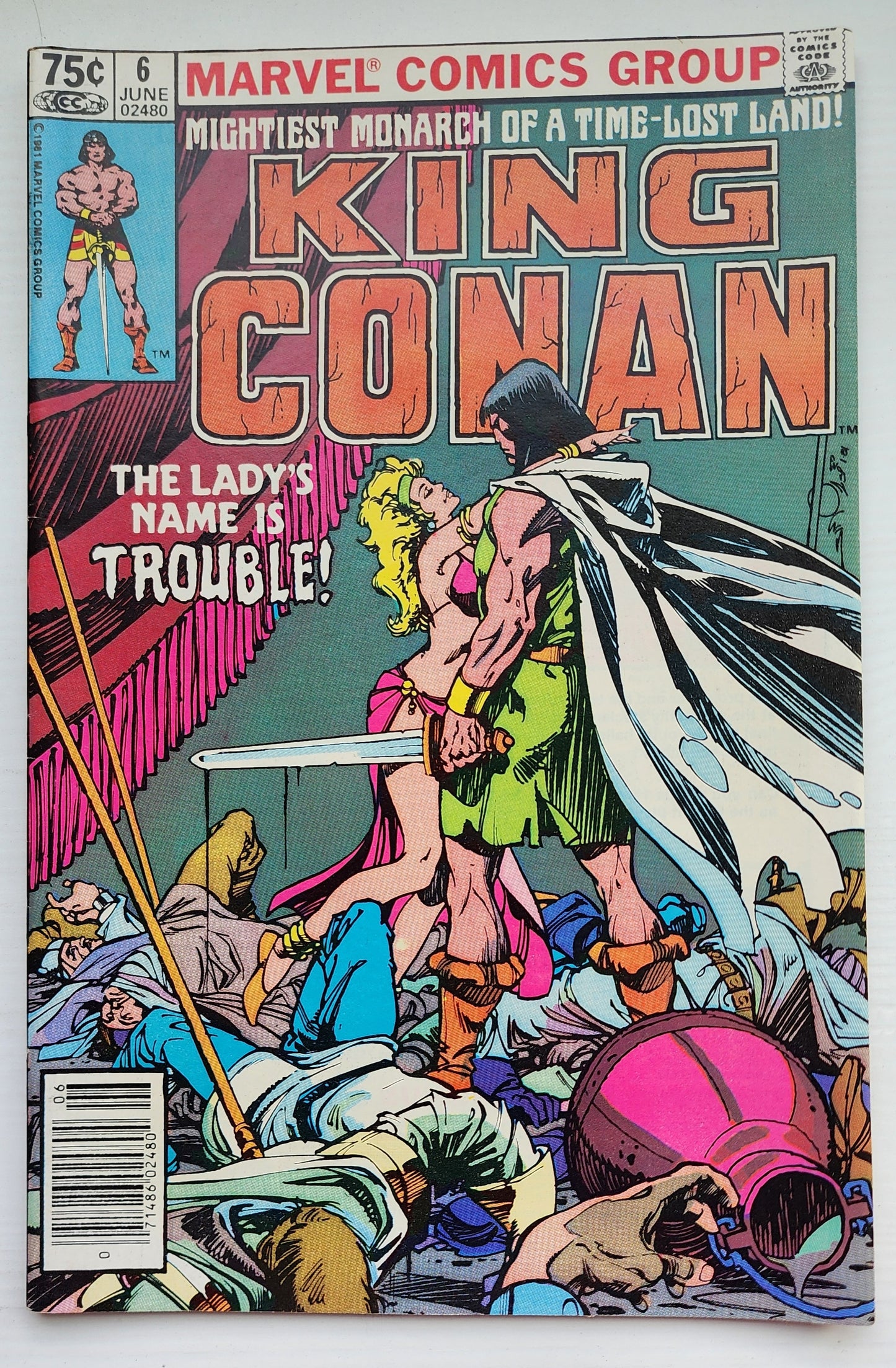 KING CONAN #6 1981 NEWSSTAND Conan MARVEL COMICS