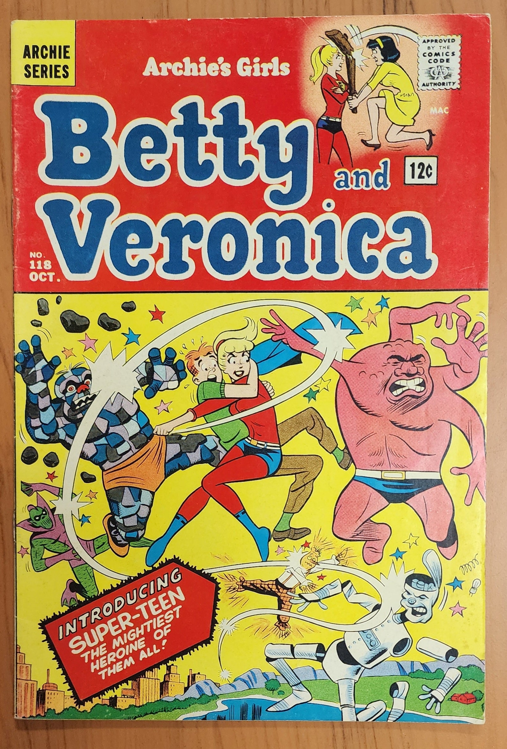 ARCHIES GIRLS BETTY & VERONICA #118 (ORIGIN & 1ST APP SUPER TEEN) 1965 Betty & Veronica ARCHIE COMICS