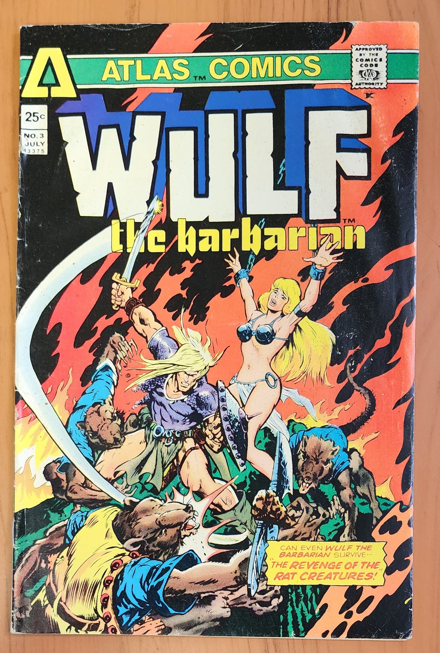 WULF THE BARBARIAN #3 1975 Wulf ATLAS
