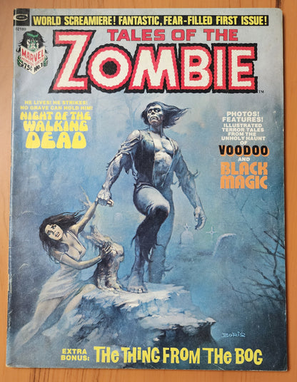 TALES OF ZOMBIE #1 1973 BORIS VALLEJO COVER MAGAZINE SIZE Marvel Zombies MARVEL COMICS