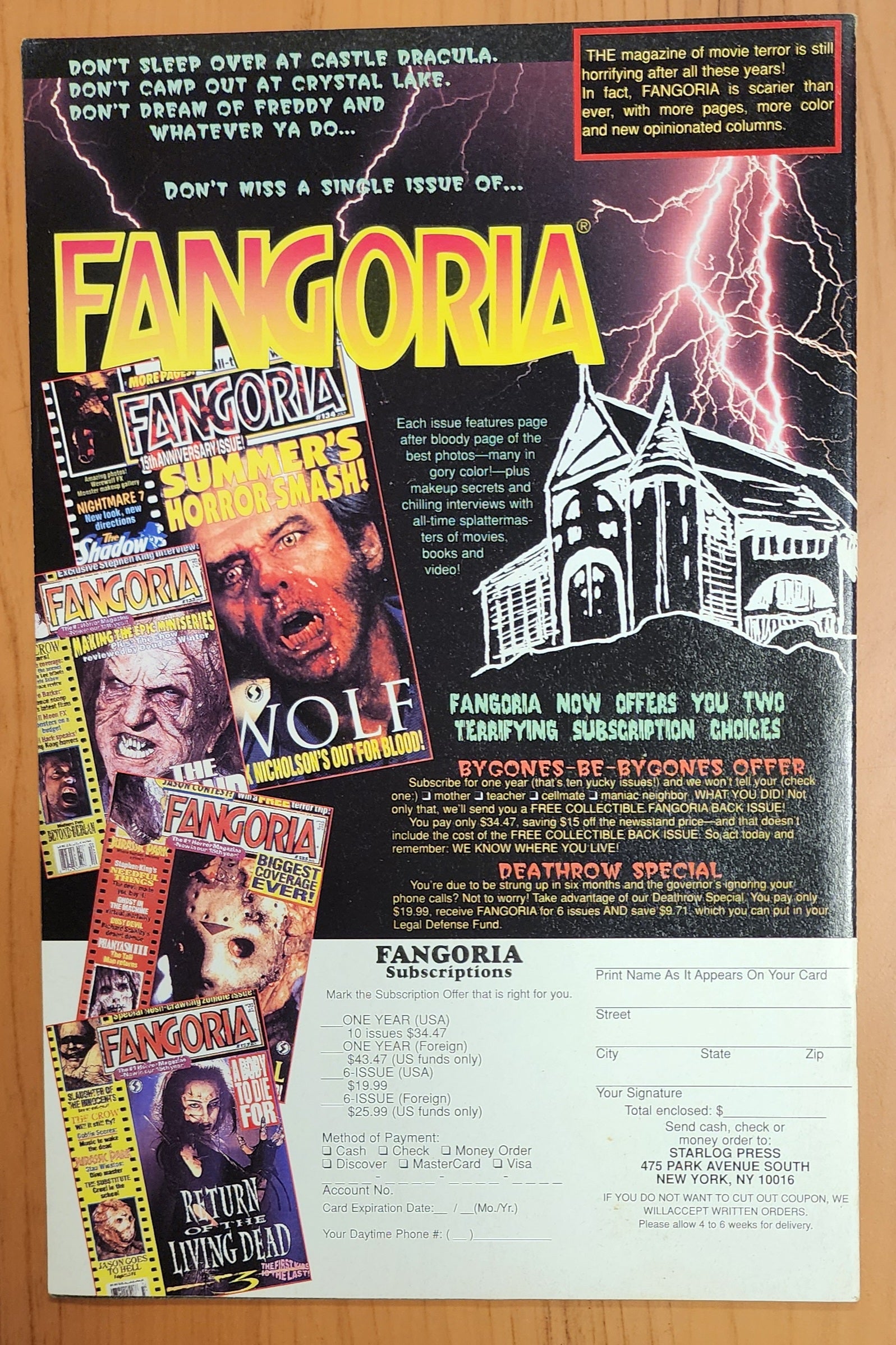 MARY SHELLEYS FRANKENSTEIN #2 1994 TOPPS