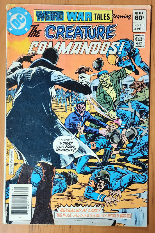 WEIRD WAR TALES STARRING CREATURE COMMANDOS #110 1983 House of Mystery DC Comics
