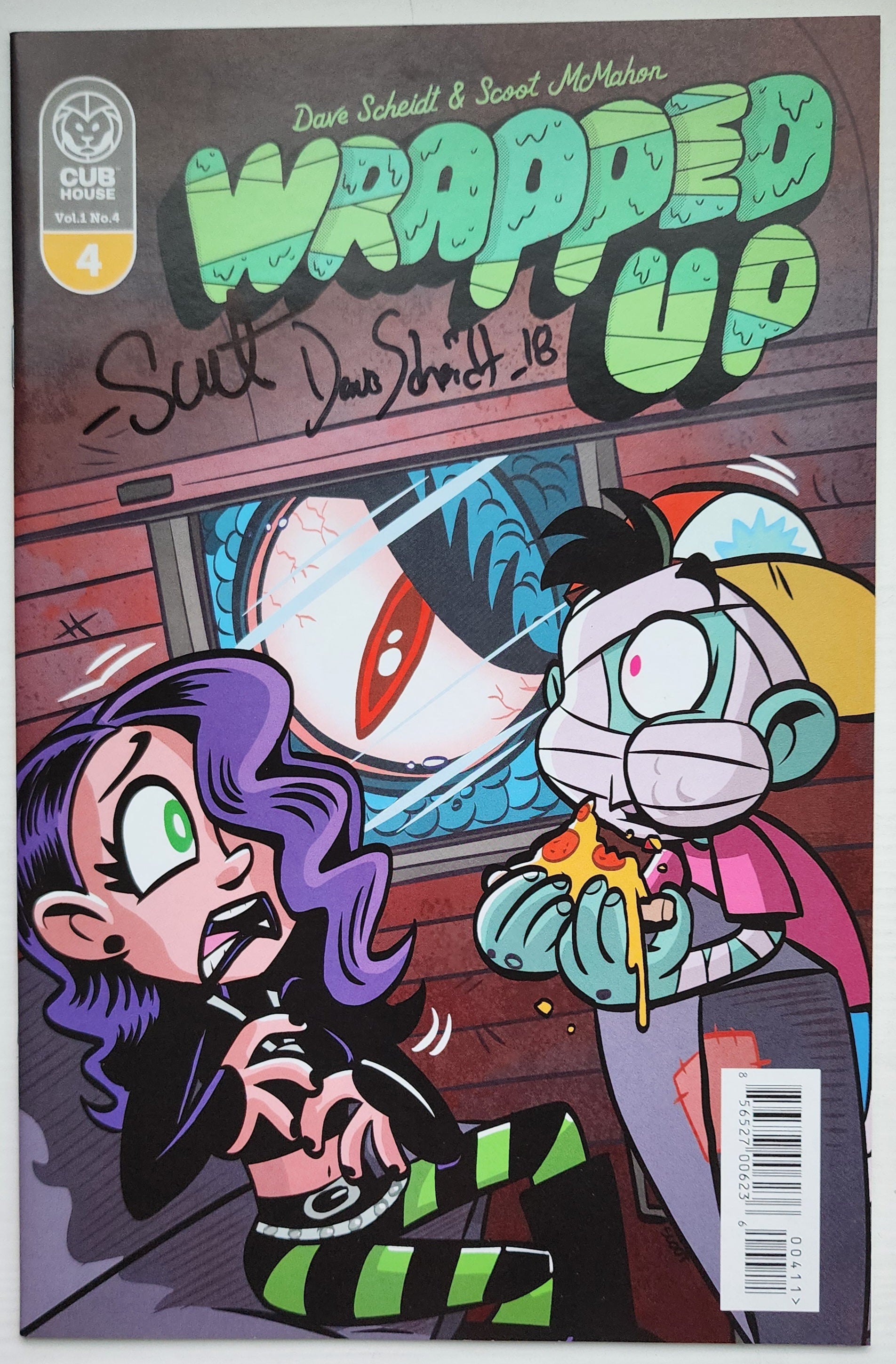 WRAPPED UP #4 VARIANT SIGNED BY DAVE SCHEIDT & SCOOT MCMAHON 2018 LION FORGE
