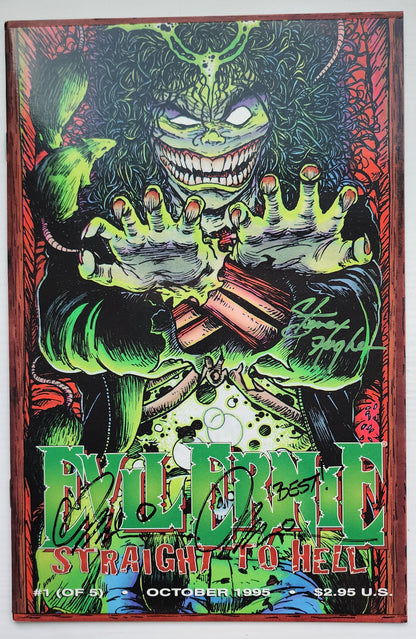 EVIL ERNIE STRAIGHT TO HELL #1 SIGNED BY BRIAN PULIDO 1995