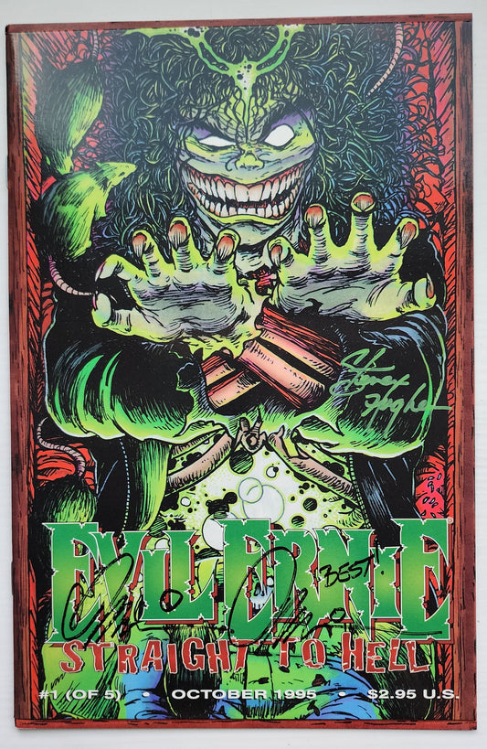 EVIL ERNIE STRAIGHT TO HELL #1 SIGNED BY BRIAN PULIDO 1995