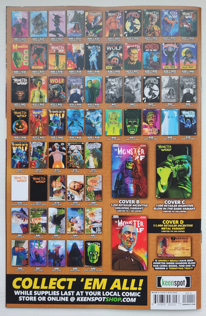 MARK SPEARS MONSTER & WOLF #1 BLIND BAG GLOW IN THE DARK VARIANT A66 Universal Monsters KEENSPOT ENTERTAINMENT