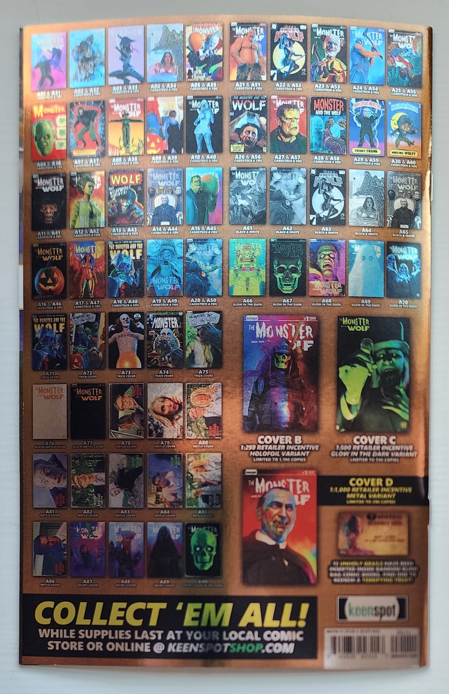 MARK SPEARS MONSTER & WOLF #1 BLIND BAG FOIL VARIANT A46 Universal Monsters KEENSPOT ENTERTAINMENT