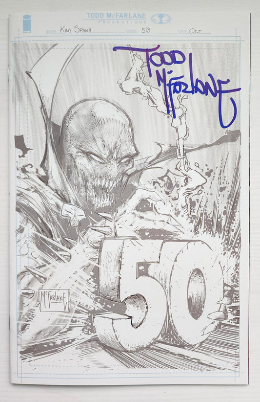 10/29/2025 KING SPAWN #50 1:1000 TODD MCFARLANE SIGNED VIRGIN PENCIL VARIANT CGC COA IMAGE COMICS