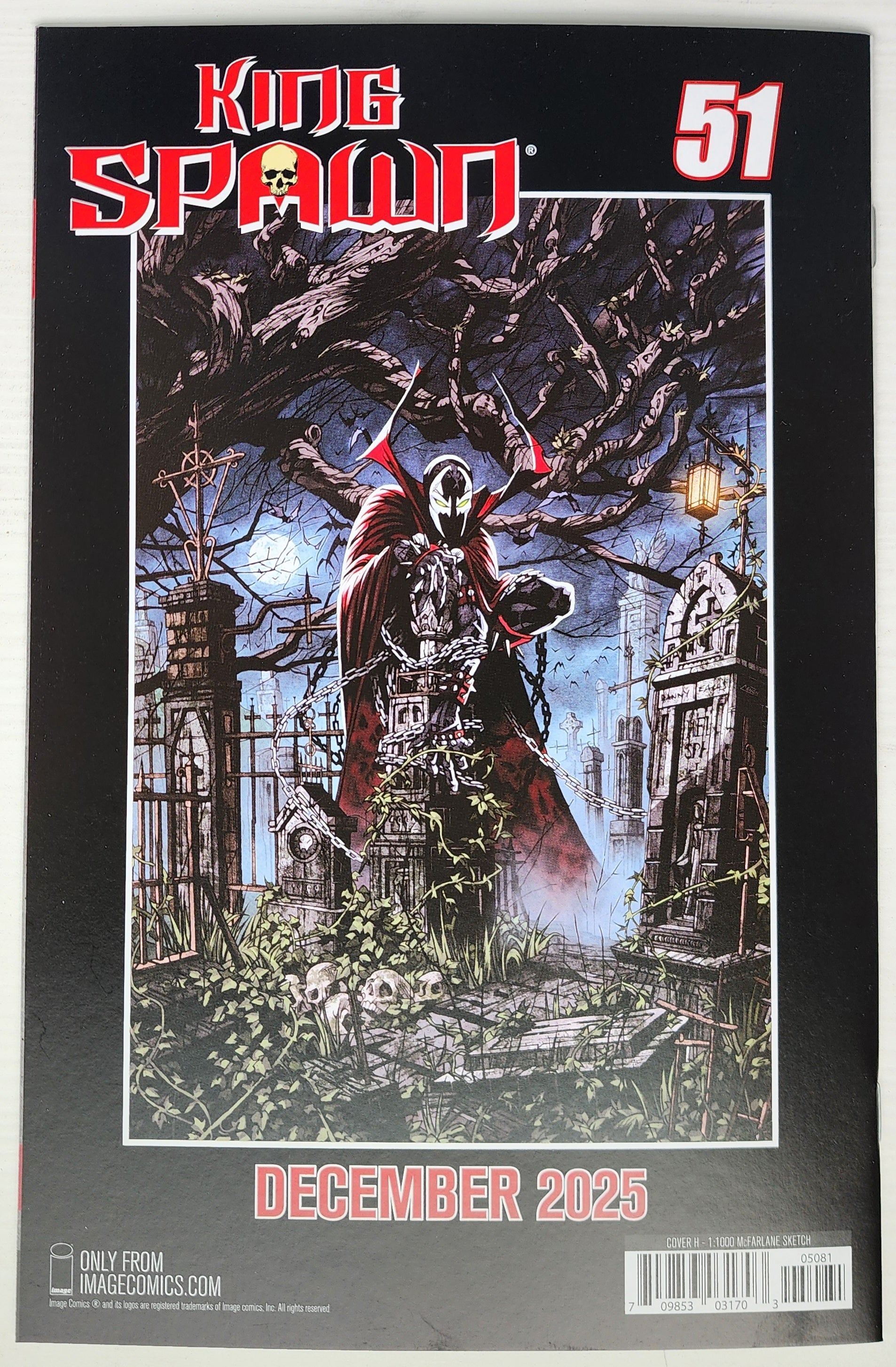 10/29/2025 KING SPAWN #50 1:1000 TODD MCFARLANE SIGNED VIRGIN PENCIL VARIANT CGC COA IMAGE COMICS