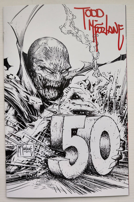KING SPAWN #50 1:250 TODD MCFARLANE SIGNED B&W INKS VARIANT 2025 IMAGE COMICS
