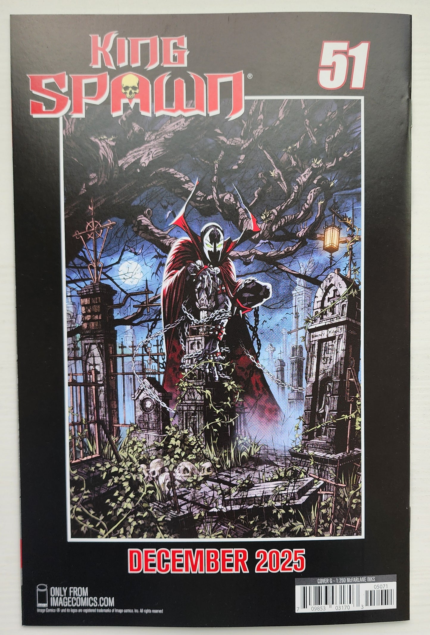KING SPAWN #50 1:250 TODD MCFARLANE SIGNED B&W INKS VARIANT 2025 IMAGE COMICS