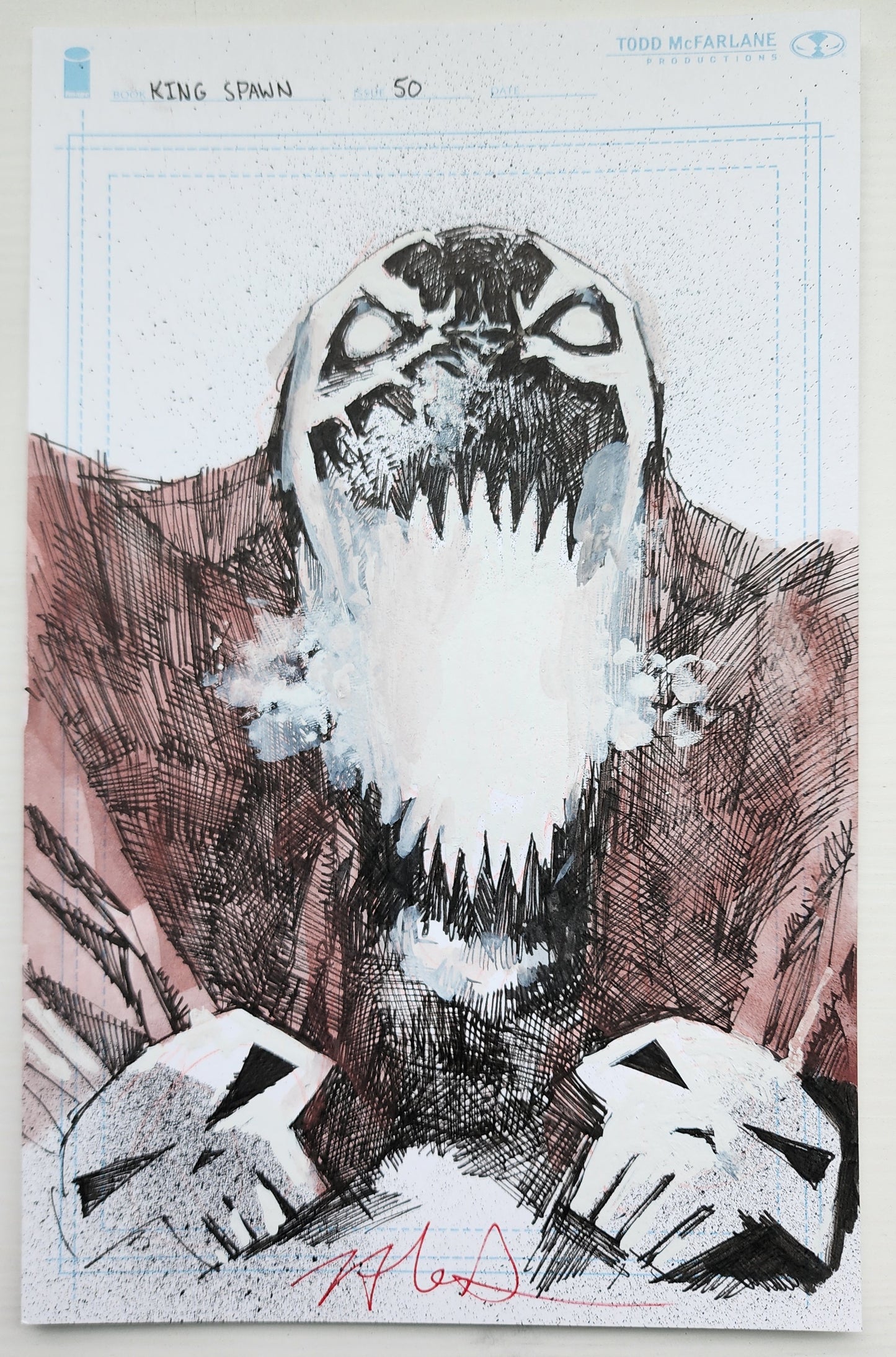 10/29/2025 KING SPAWN #50 1:1000 JASON SHAWN ALEXANDER ORIGINAL MIXED MEDIA ART CGC COA IMAGE COMICS