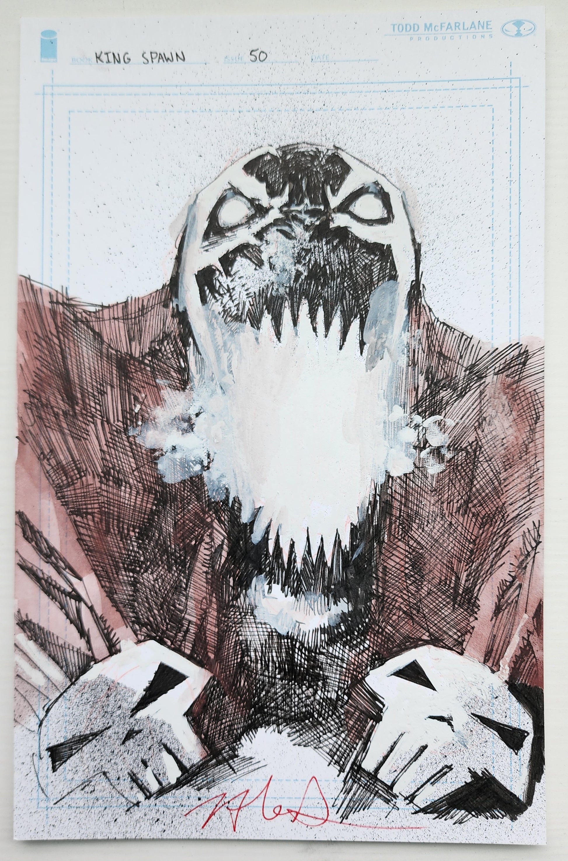 10/29/2025 KING SPAWN #50 1:1000 JASON SHAWN ALEXANDER ORIGINAL MIXED MEDIA ART CGC COA IMAGE COMICS