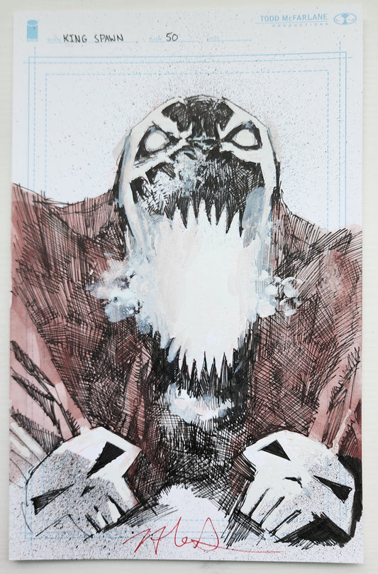 10/29/2025 KING SPAWN #50 1:1000 JASON SHAWN ALEXANDER ORIGINAL MIXED MEDIA ART CGC COA IMAGE COMICS