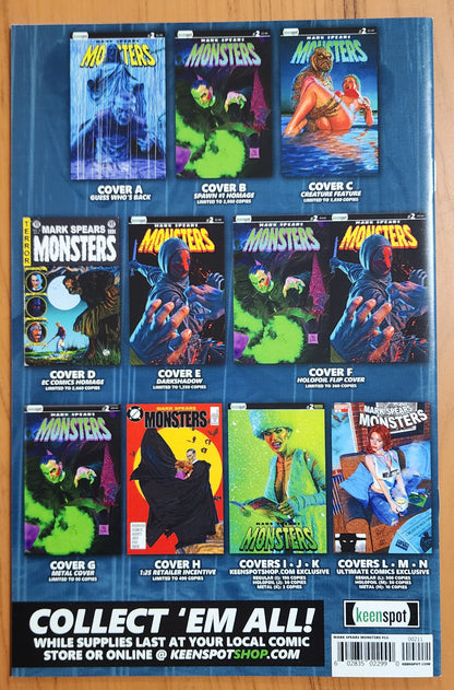 MARK SPEARS MONSTERS #2 CVR A GUESS WHOS BACK 2024 [J02] Universal Monsters KEENSPOT ENTERTAINMENT
