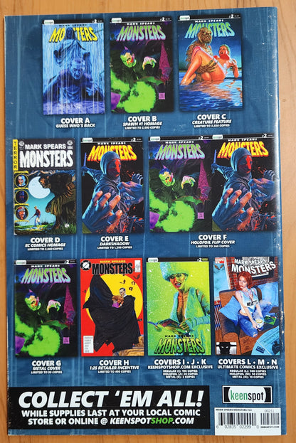 MARK SPEARS MONSTERS #2 CVR A GUESS WHOS BACK 2024 [J03] Universal Monsters KEENSPOT ENTERTAINMENT