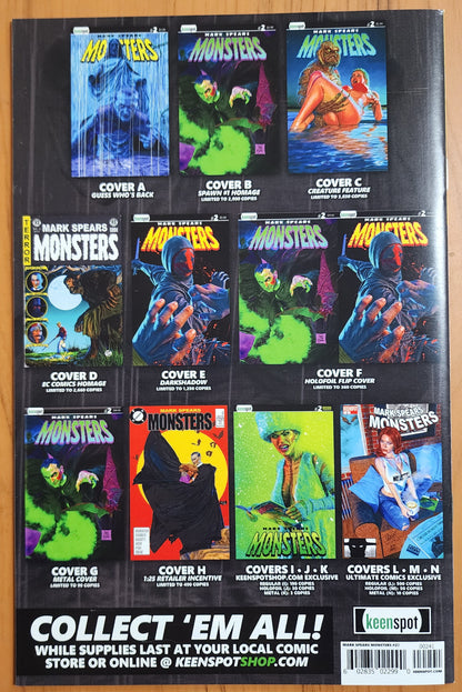 MARK SPEARS MONSTERS #2 CVR D EC COMICS HOMAGE 2024 [J02] Universal Monsters KEENSPOT ENTERTAINMENT
