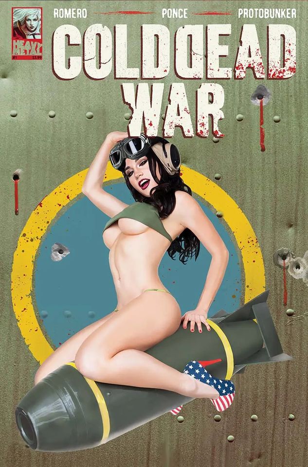 COLD DEAD WAR #1 (OF 4) 2ND PRINT COVER VARIANT A TRADITIONAL BOMBER PINUP VARIANT (MR) 2021 Cold Dead War HEAVY METAL MAGAZINE   