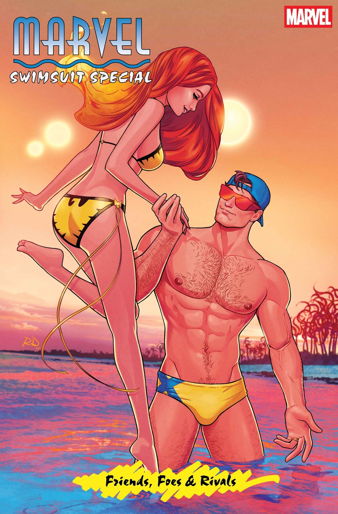 MARVEL SWIMSUIT SPECIAL FRIENDS FOES & RIVALS #1 DAUTERMAN VARIANT 2025 MARVEL PRH