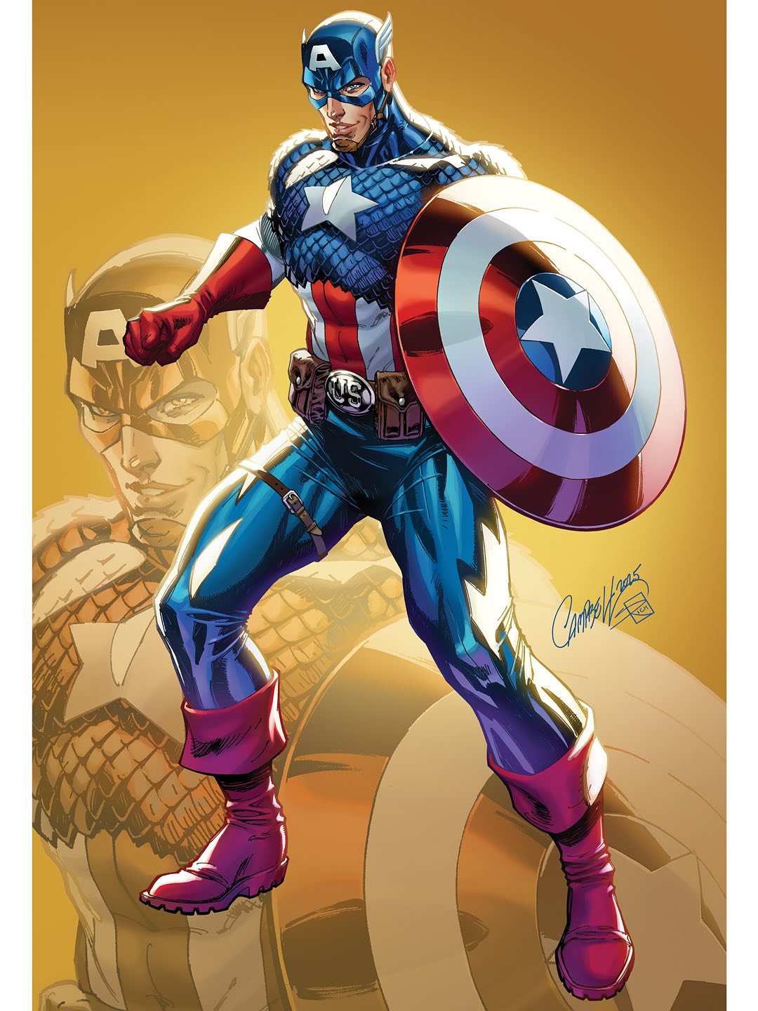 CAPTAIN AMERICA #2 J SCOTT CAMPBELL 1:100 VIRGIN VARIANT 2025 Marvel