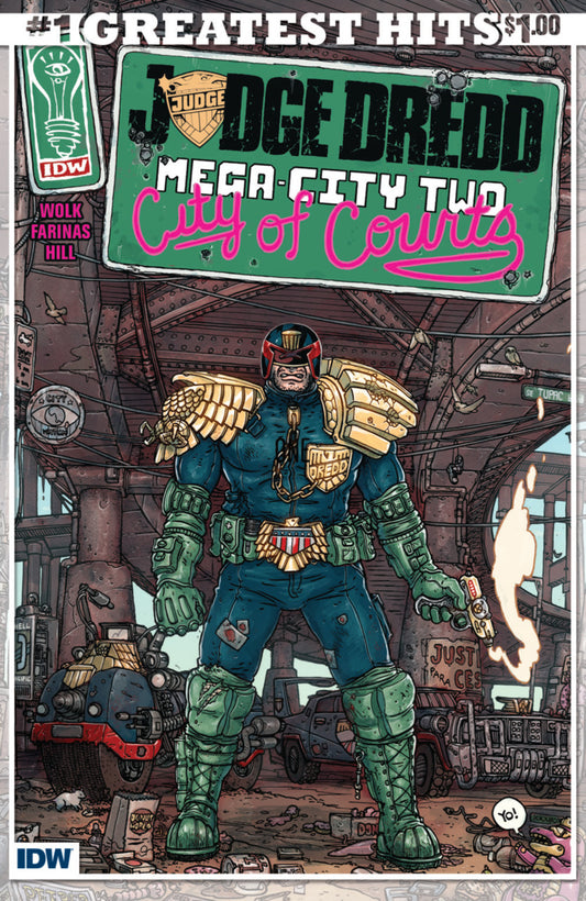 JUDGE DRESS MEGA CITY TWO #1 GREATEST HITS 2016 Judge Dredd IDW PUBLISHING