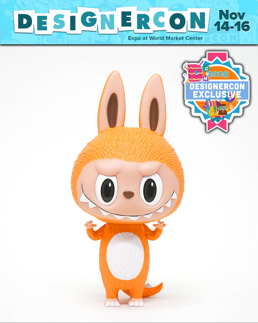 ZIMOMO ORANGE THE MONSTERS LABUBU KASING LUNG HOW2WORK DESIGNERCON EXCLUSIVE 2025 HOW2WORK