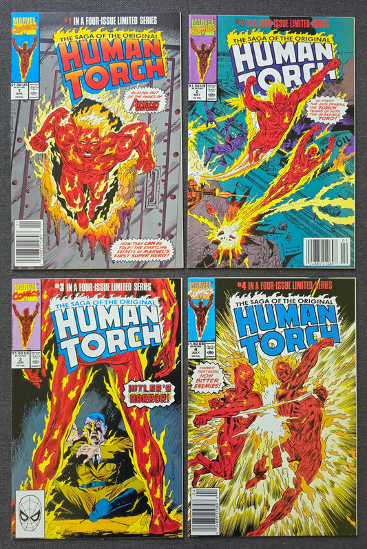 Saga of the Original Human Torch #1-#4 Set 1990 Human Torch MARVEL COMICS