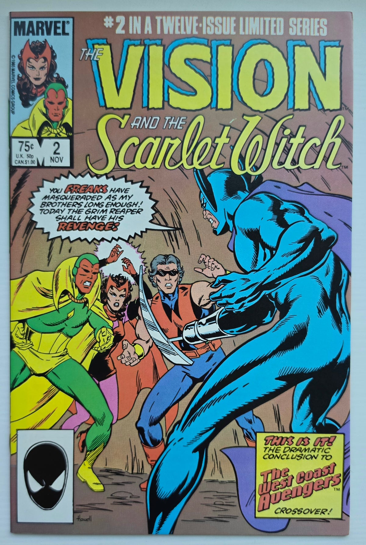 VISION AND SCARLET WITCH #2 1985 MARVEL COMICS