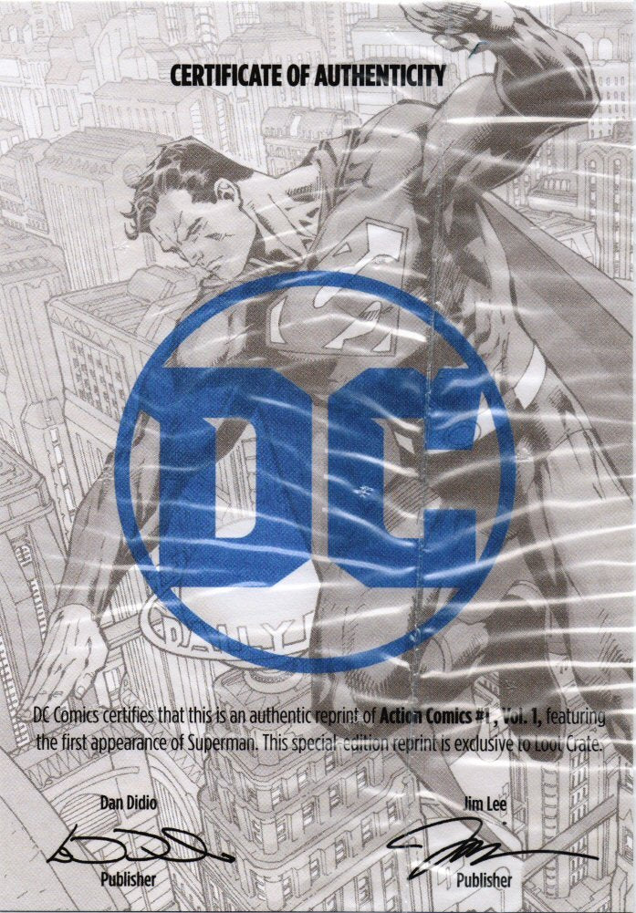 ACTION COMICS #1 LOOT CRATE POLYBAGGED REPRINT FACSIMILE 2017 Action Comics DC COMICS