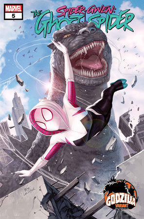 09/11/2024 SPIDER-GWEN THE GHOST-SPIDER #5 INHYUK LEE GODZILLA VARIANT Spider-Gwen MARVEL COMICS   