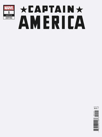 CAPTAIN AMERICA #1 BLANK VARIANT 2025 MARVEL PRH