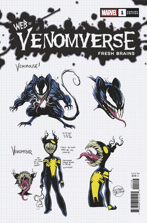 WEB OF VENOMVERSE FRESH BRAINS #1 DESIGN 1:10 VARIANT 2025 MARVEL PRH