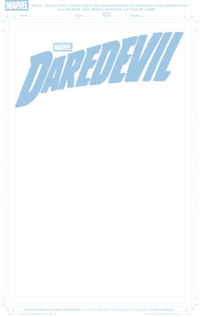 03/25/2026 DAREDEVIL #1 BLUE LINE BLANK COVER VARIANT MARVEL COMCS