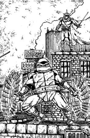 10/14/2026 Teenage Mutant Ninja Turtles #23 1:10 Eastman & Bishop B&W Full Art Variant IDW PUBLISHING
